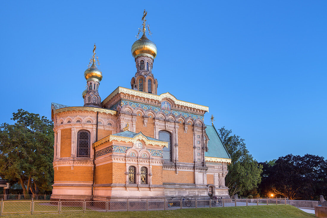 Russian chapel on the Mathildenhöhe in Darmstadt, South Hesse, Hesse