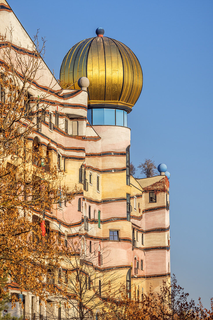 Hundertwasserhaus "Waldspirale" in the Bürgerparkviertel, Darmstadt, South Hesse, Hesse