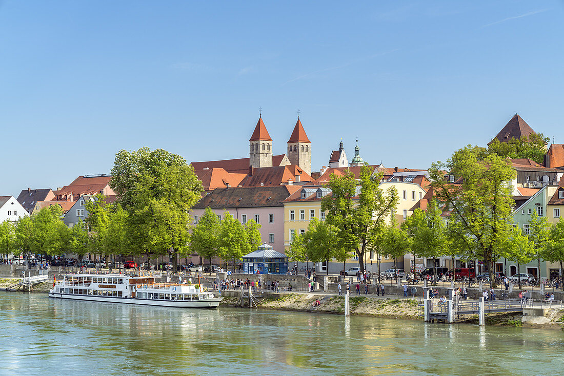 Old Town on the Danube, Regensburg, Upper Palatinate, Bavaria