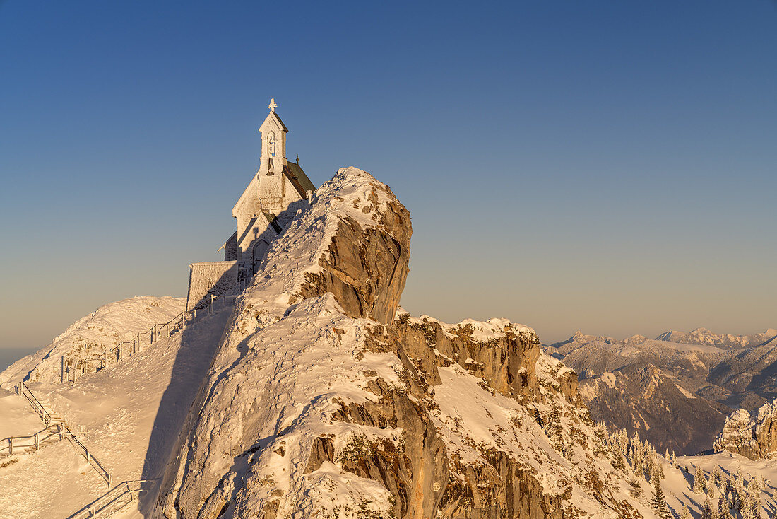 Church Patrona Bavariae am Wendelstein (1838 m), Mangfallgebirge, Bayerischzell, Upper Bavaria, Bavaria, Germany