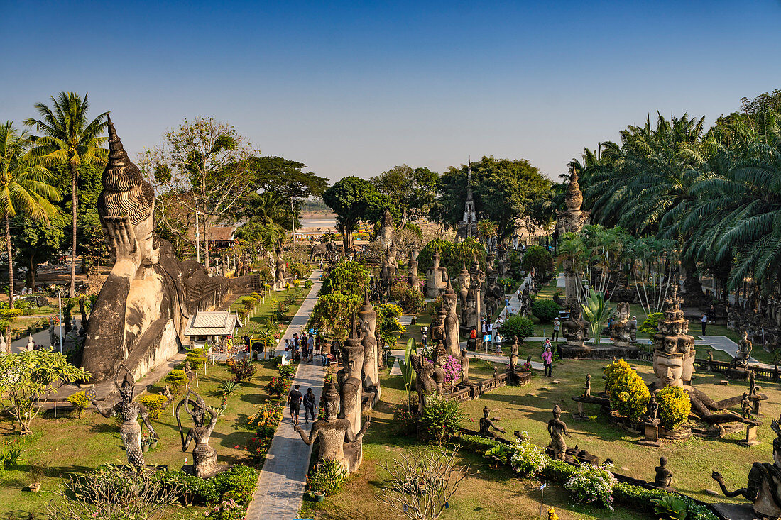 Der Buddha Park Xieng Khuan in Vientiane, Laos