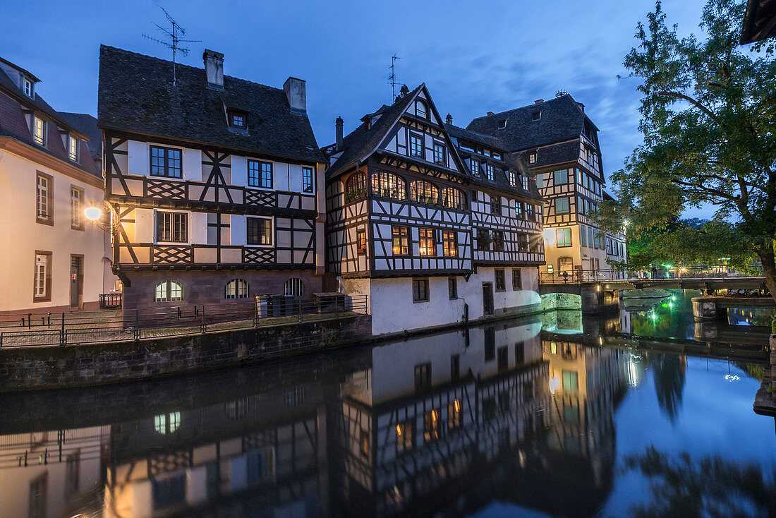 Traditionelle Fachwerkhäuser in La Petite France Viertel, Straßburg, 
