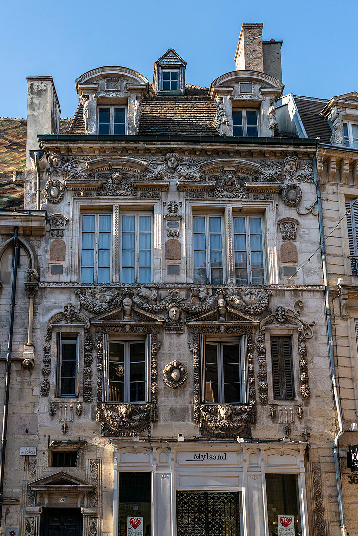 Maison Maillard, Architektur der Renaissance, Rue des Forges in Dijon, Côte d Or, Burgund, Frankreich