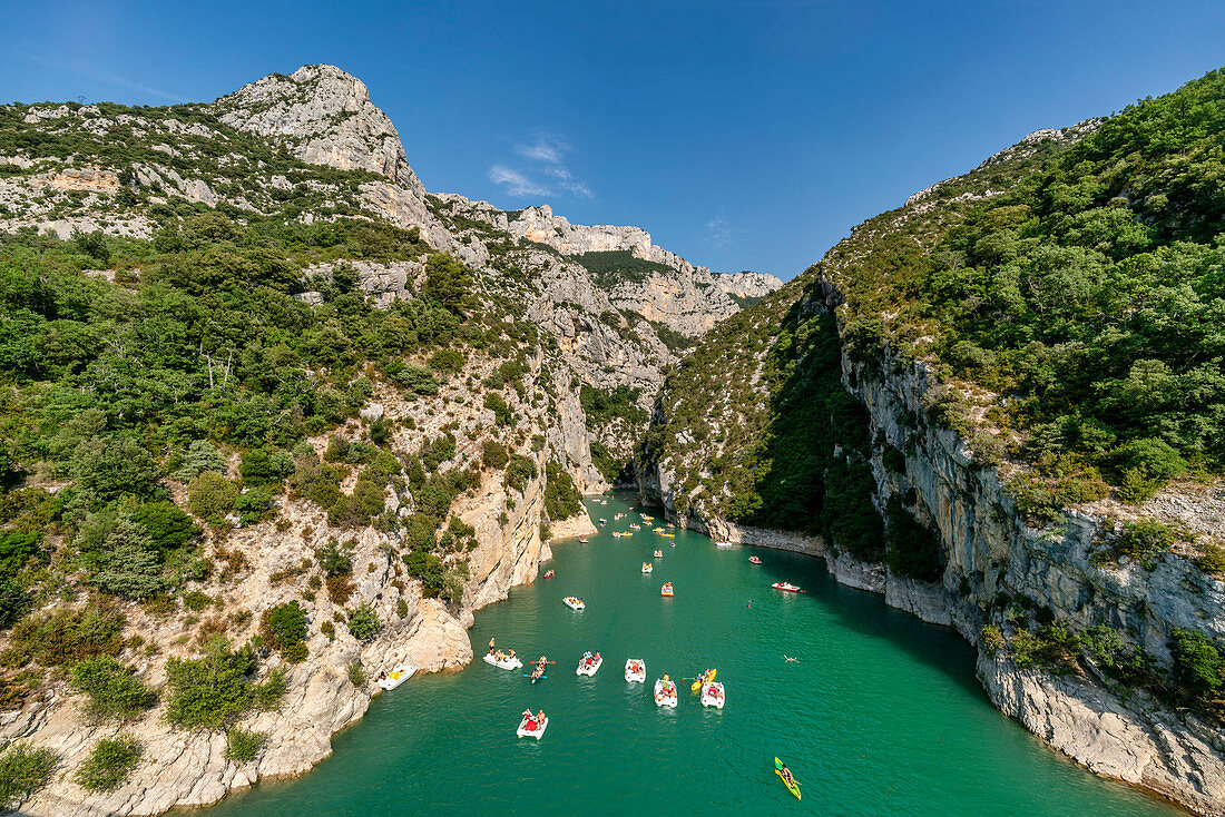 Lac de Ste. Croix, pedal boats, Grand Canyon du Verdon, Provence, France, Europe