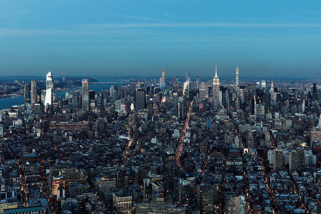 Scenic cityscape view, New York City, New York, USA