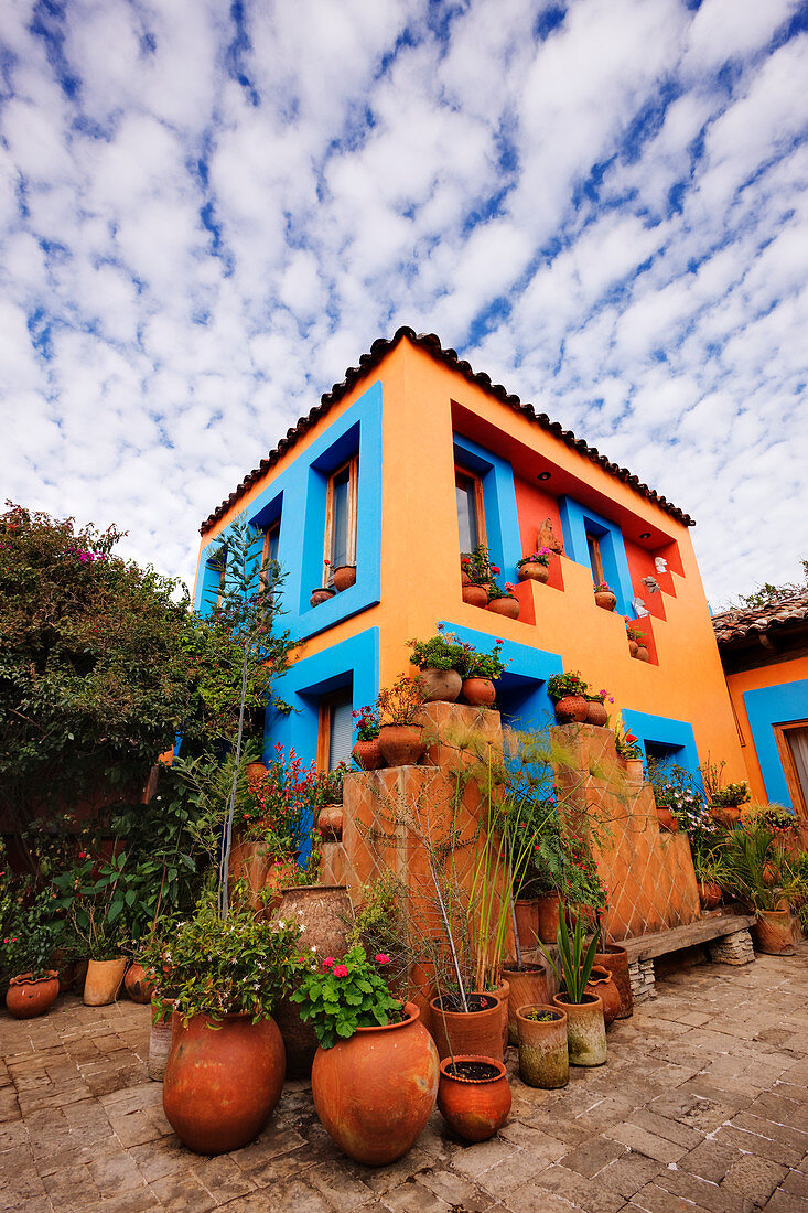 Interior Courtyard of a Hotel, Chiapas, Mexico