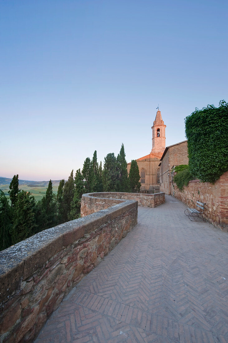 Pienza Cathedral at Dawn, Tuscany, Italy