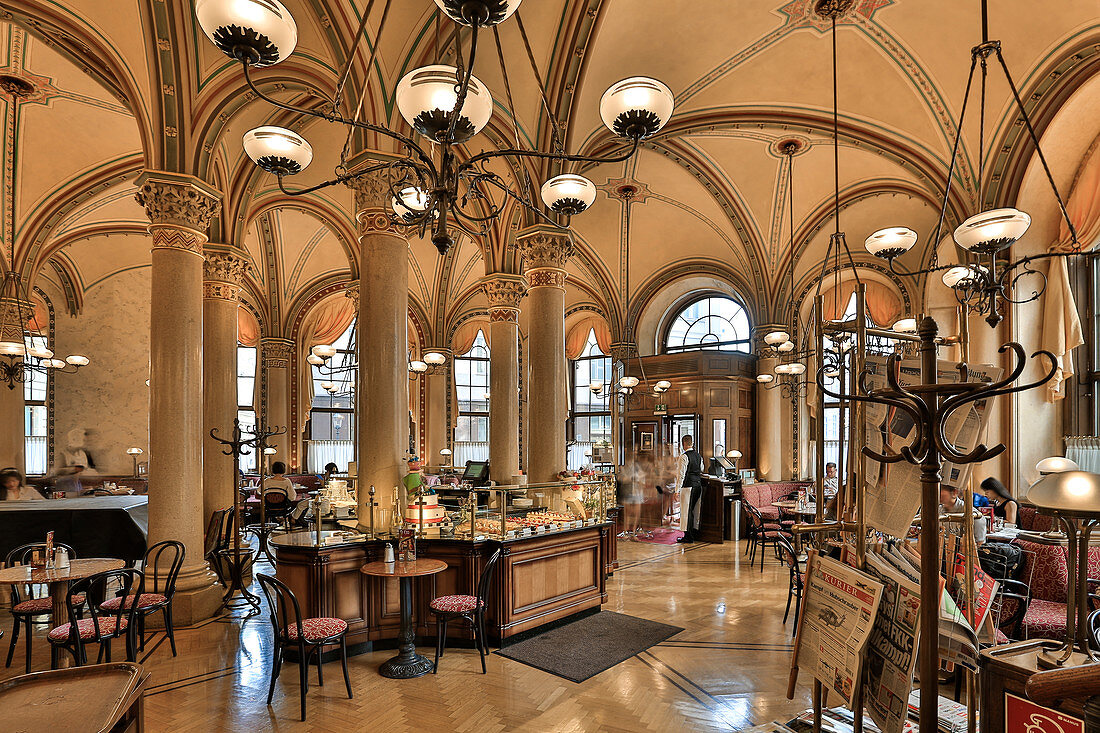 The famous Cafe Central in Vienna, Austria