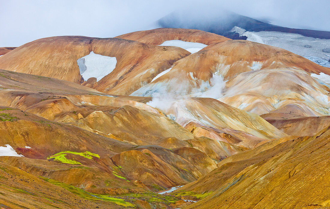 Rhyolith-Berge und geothermische Entlüftungsöffnungen, Kerlingarfjoll, Island