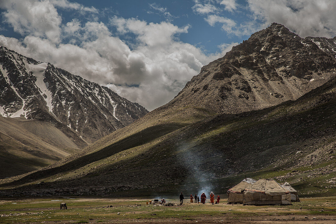 Kirgisische Siedlung im Pamir, Afghanistan, Asien