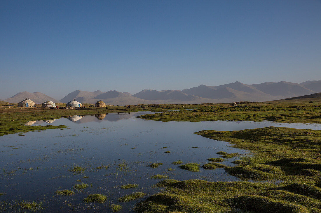 Kirgisische Siedlung im Pamir, Afghanistan, Asien