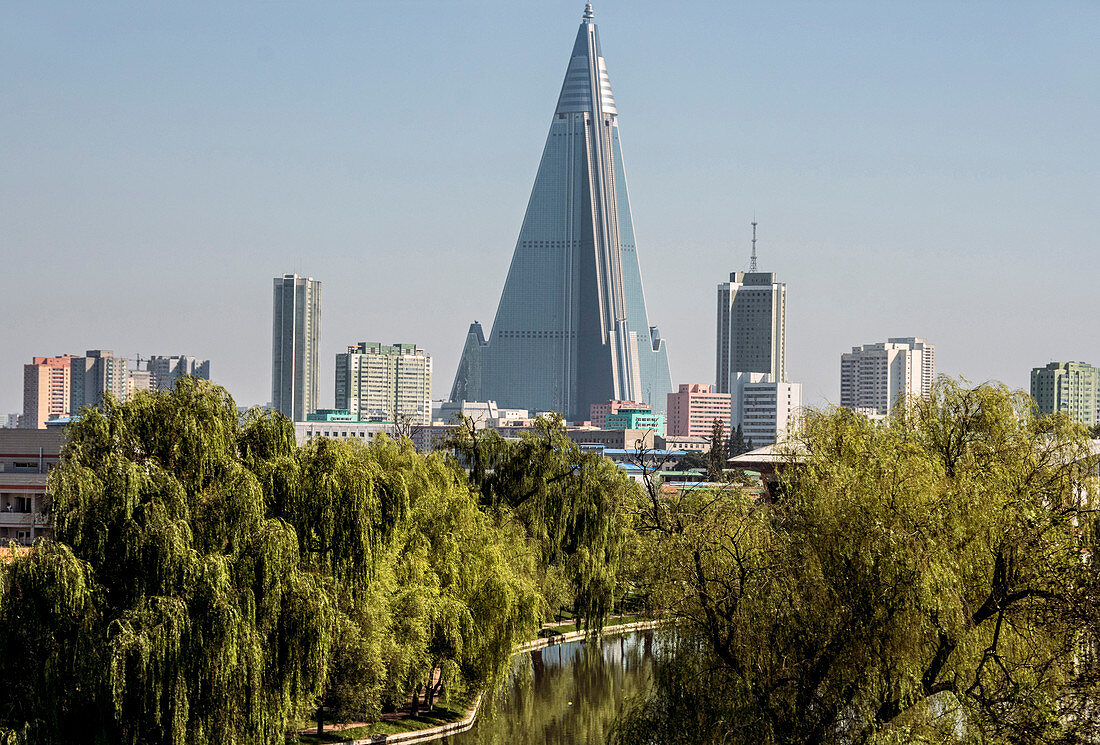 Ryugyong-Hotelgebäude, nicht belegt, Pjöngjang, Nordkorea, Asien