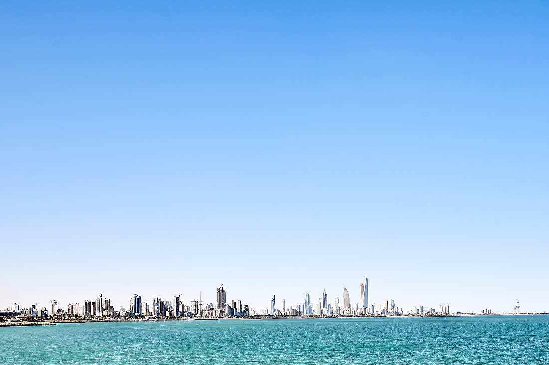 Skyline of Kuwait City, seen from the Persian Gulf