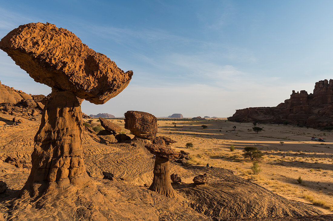 The mushroom rock formations, Ennedi Plateau, UNESCO World Heritage Site, Ennedi region, Chad, Africa
