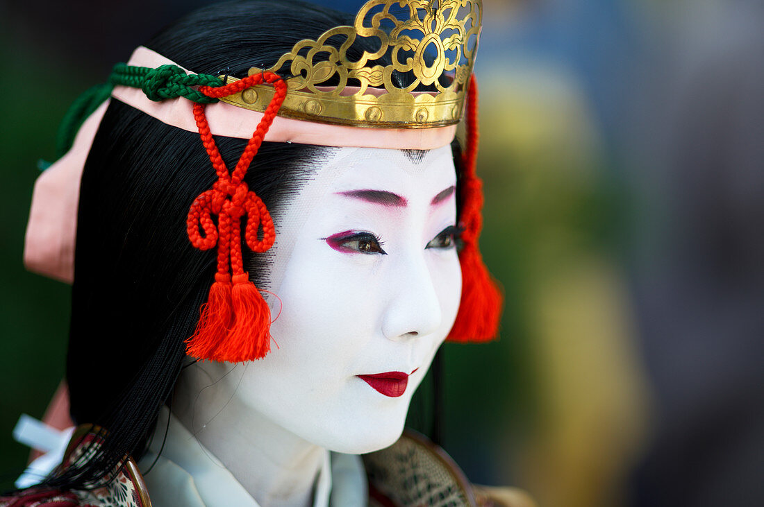 Weiblicher Samurai Tomoe Gozen, Jidai-Festival, Kyoto, Japan, Asien