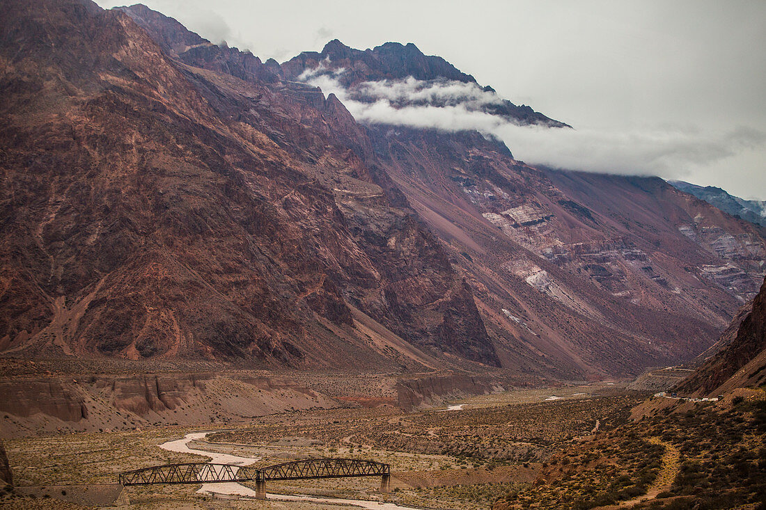 Majestic scenery of Andes mountains, Mendoza, Argentina