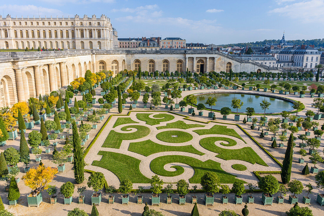 Schöne Gärten von Versailles-Palast (Château de Versailles), Ile-de-France, Frankreich
