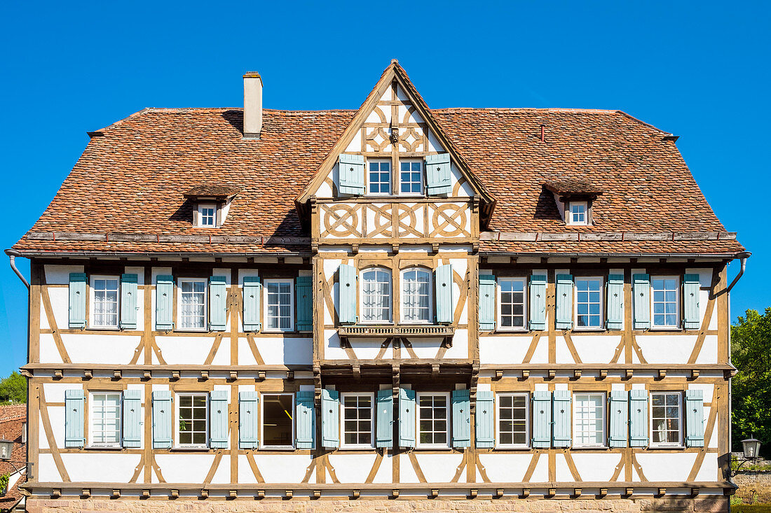 Historic half-timbered building in Maulbronn Monastery village, Maulbronn, Baden-Wurttemberg, Germany