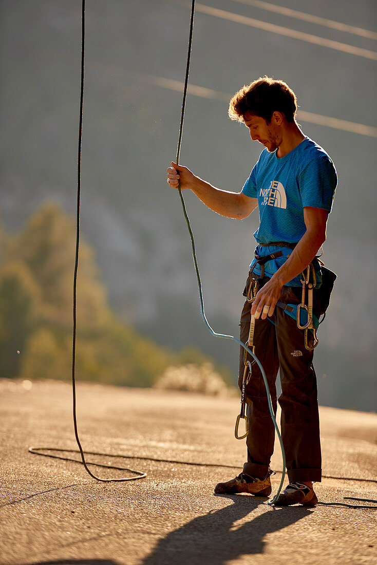 Italian professional climber Stefano Ghisolfi on a week long trip to Spain, during the trip he climbed La Rambla, 9a+ in Siurana