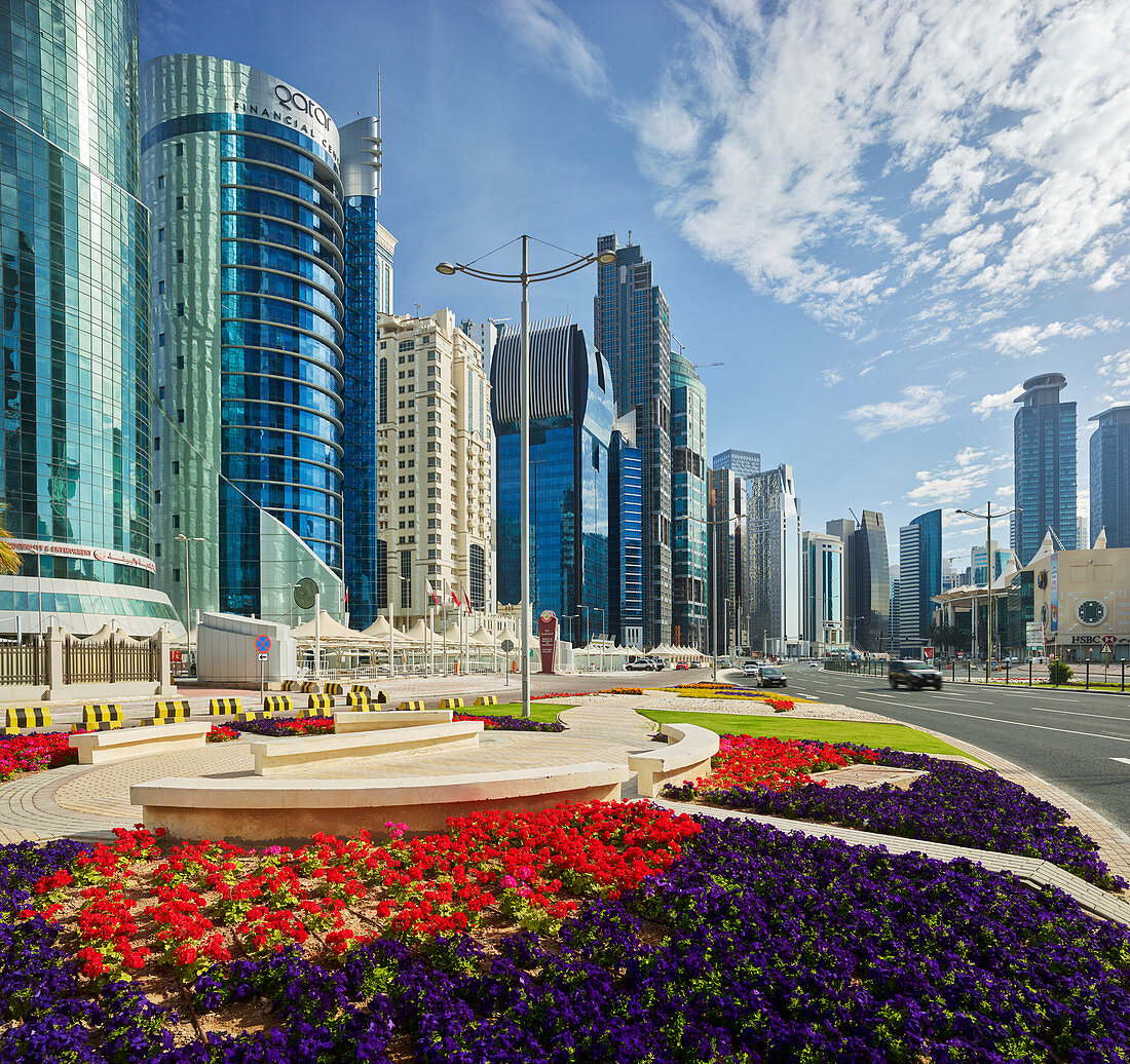 Skyscrapers, Conference Center, West Bay, Diplomatic Area, Doha, Qatar