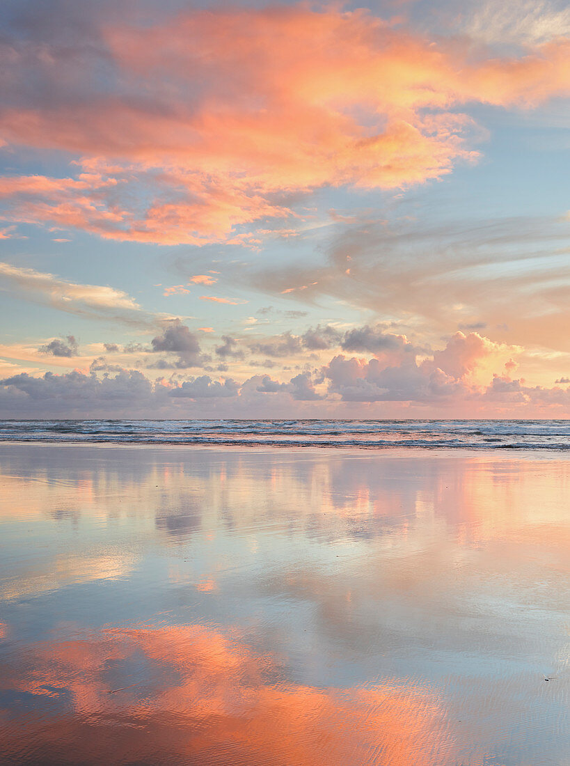 Evening mood at Bethells Beach, Auckland, North Island, New Zealand