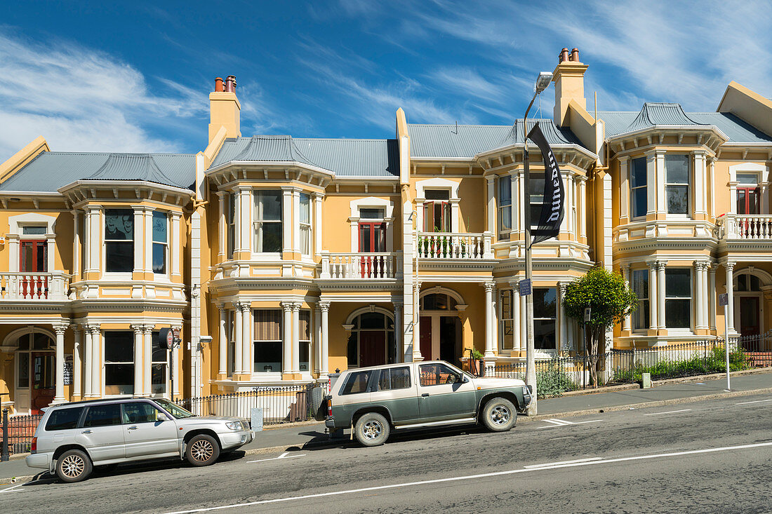 historische Häuser, Dunedin, Otago, Südinsel, Neuseeland, Ozeanien