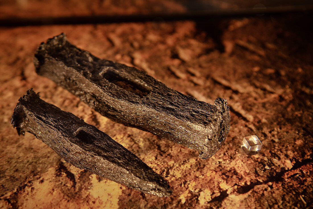 Medieval finds in the mining museum MiBERZ in Dippoldiswalde, UNESCO World Heritage Montanregion Erzgebirge, Saxony