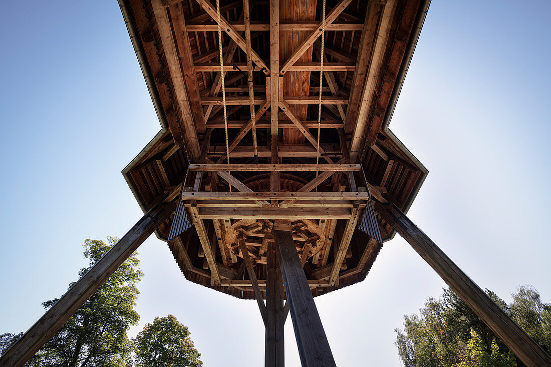 technical detail of the horse G? pel Rudolphschacht in the mining area Lauta, UNESCO World Heritage Montanregion Erzgebirge, Marienberg, Saxony