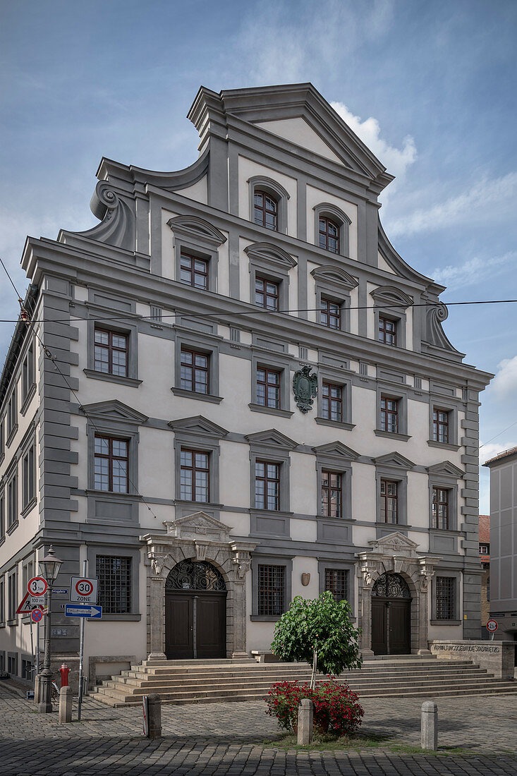 Stadtmetzg (historischer Bau der Spätrenaissance), UNESCO Welterbe Historische Wasserwirtschaft, Augsburg, Bayern