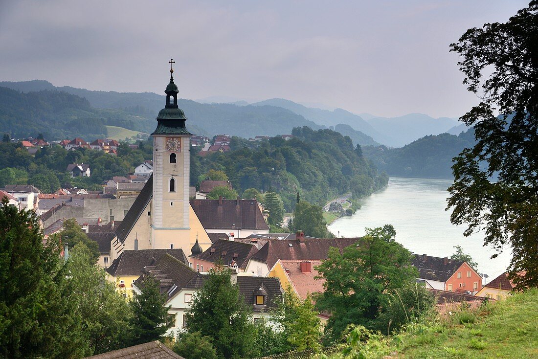 Grein on the Danube, Upper Austria, Austria