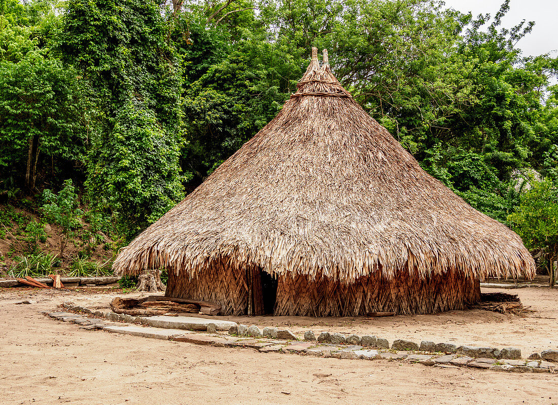 Kogi Hut, Pueblito Chairama, Tayrona National Natural Park, Magdalena Department, Caribbean, Colombia, South America