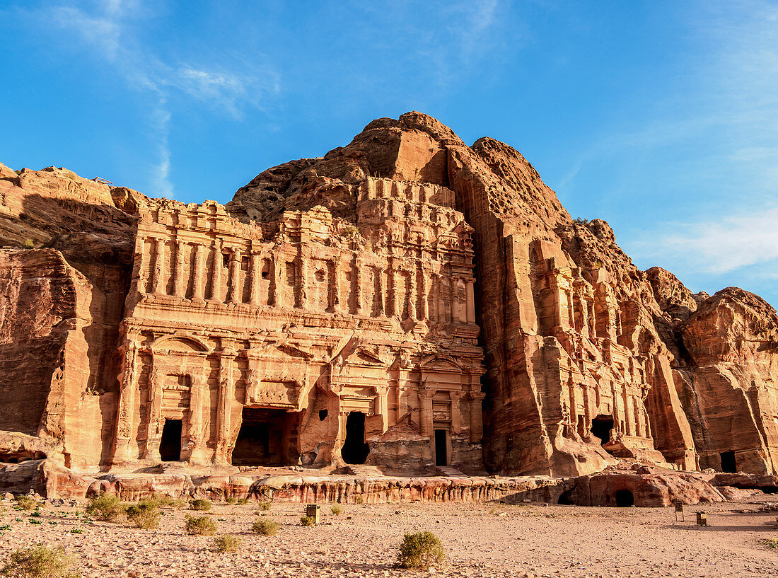 Palast und korinthische Gräber, Petra, UNESCO-Weltkulturerbe, Gouvernement Ma'an, Jordanien, Naher Osten