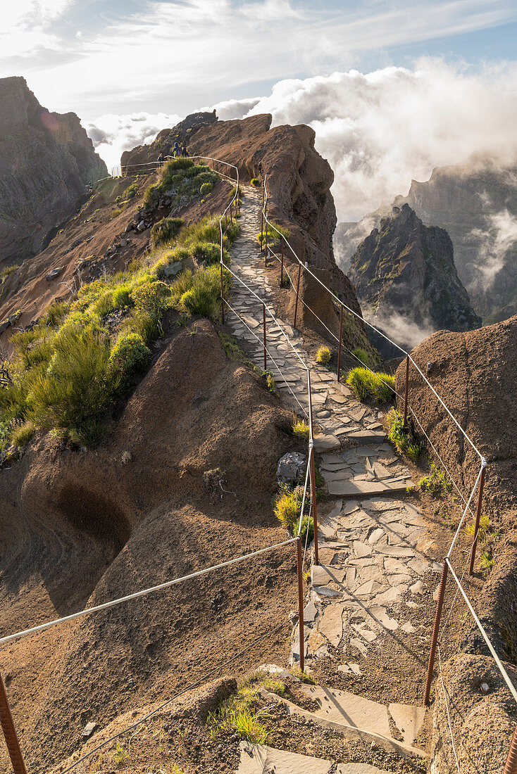 Vereda do Areeiro, Weg, der Pico Ruivo mit Pico do Arieiro verbindet, Funchal, Madeira, Portugal, Atlantik, Europa