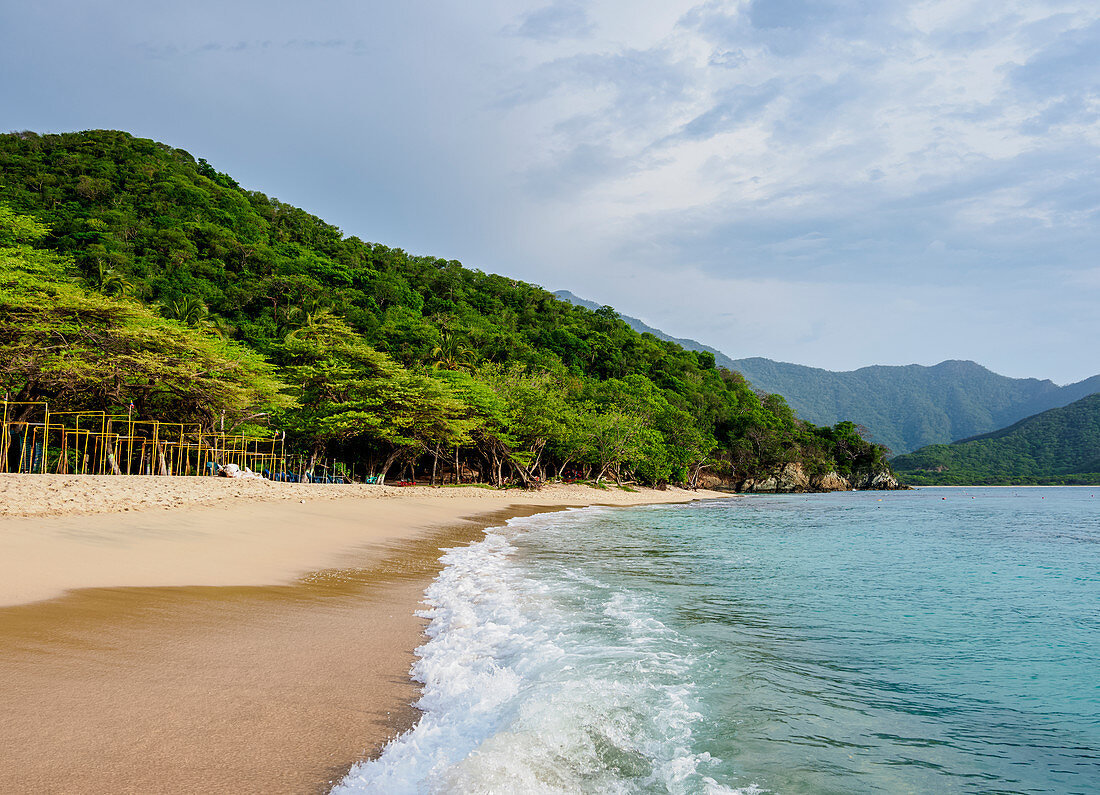 Playa Cristal, Nationalpark Tayrona, Departamento del Magdalena, Karibik, Kolumbien, Südamerika