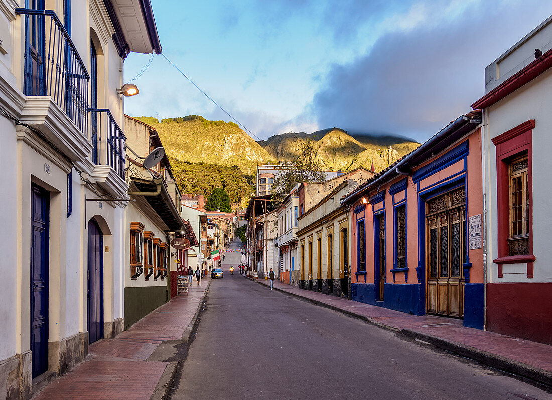 Straße von La Candelaria, Bogota, Hauptbezirk, Kolumbien, Südamerika