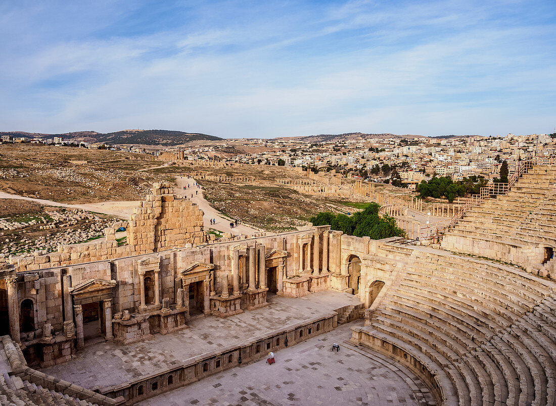 South Theatre, Jerash, Jerash Governorate, Jordan, Middle East