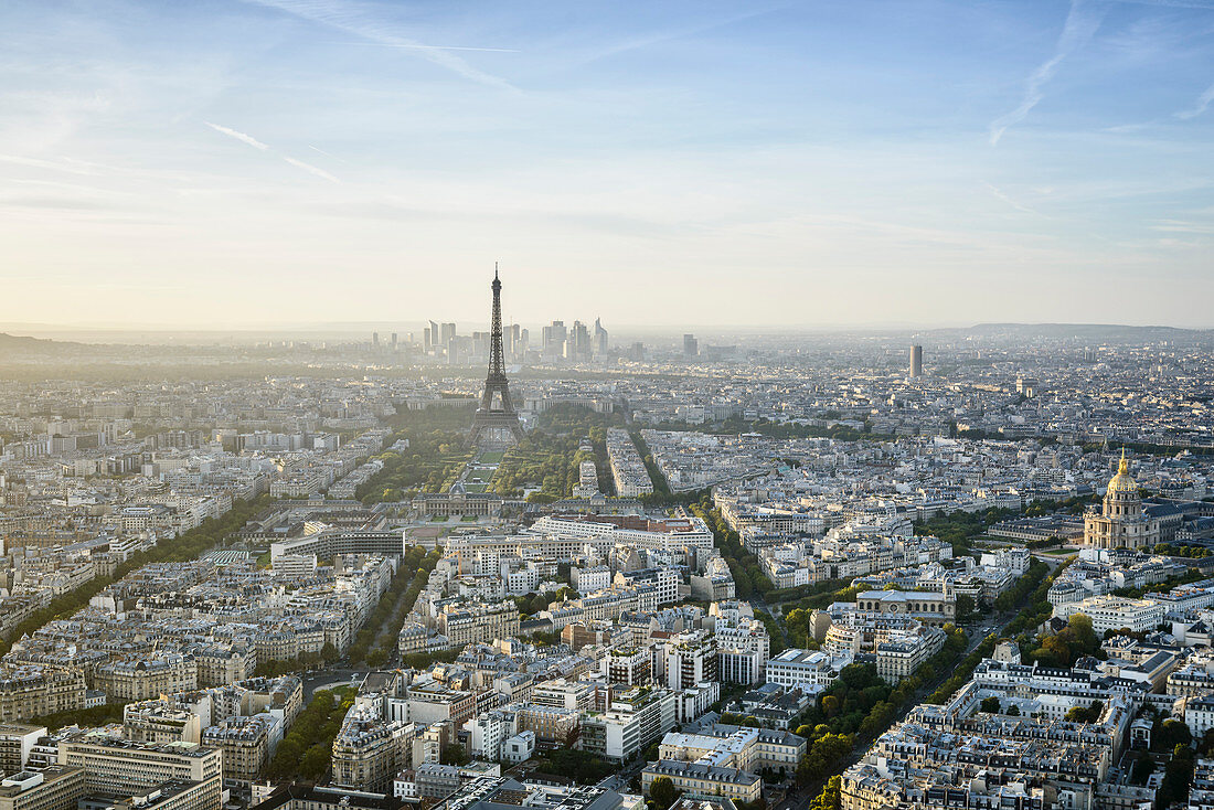 Luftaufnahme von Paris, Ile de France, Frankreich