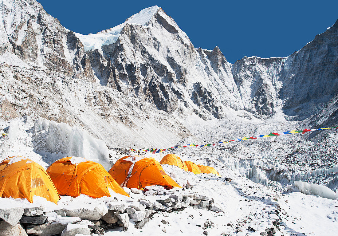 Basislagerzelte, Everest, Khumbu-Region, Nepal