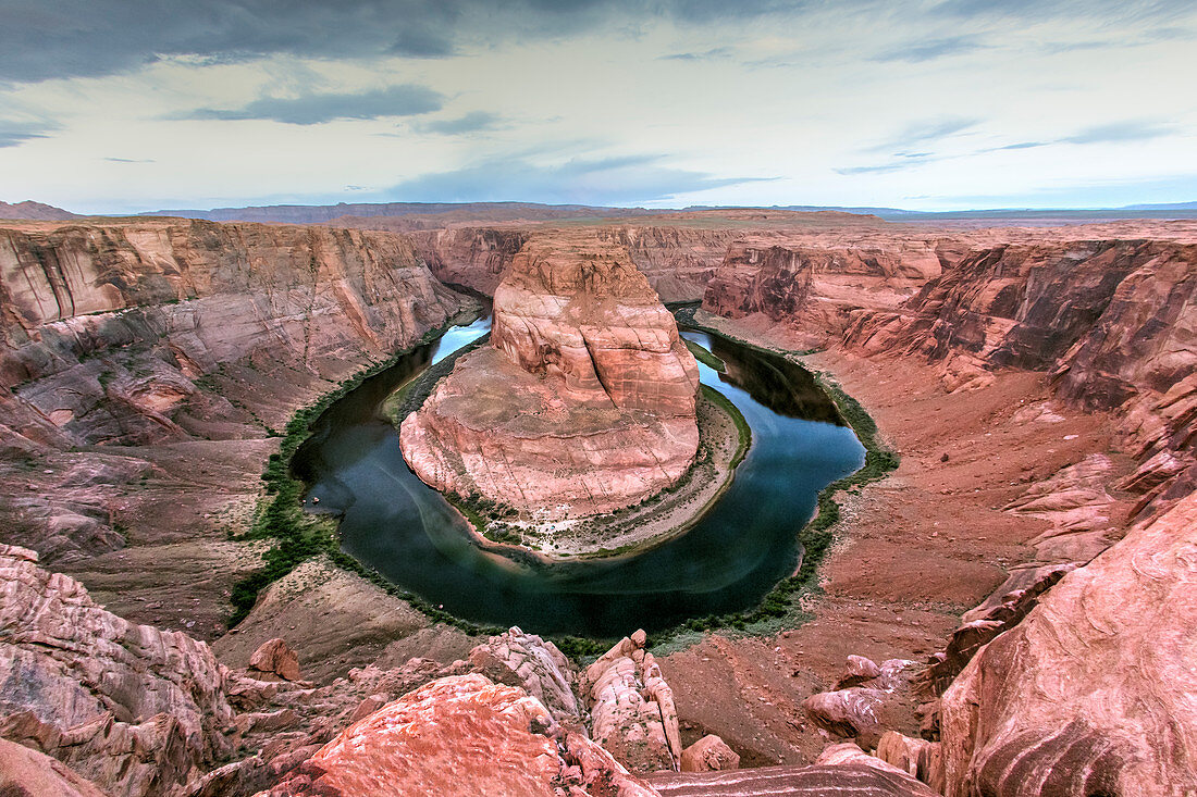 Curving river in desert, Page, Arizona, USA