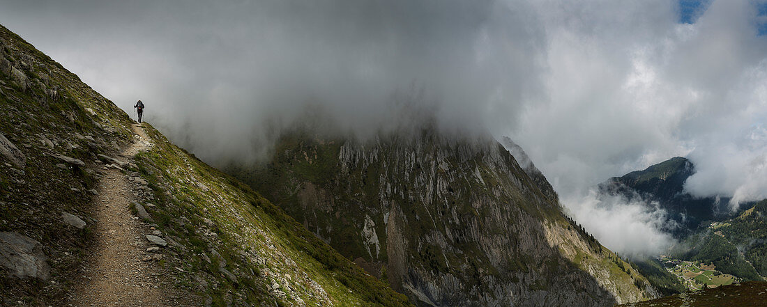 Gebirgspfad, Mont Blanc, Schweiz