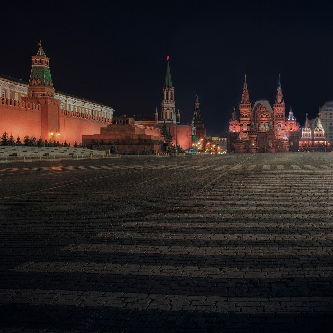 Red Square, Lenin's tomb, and Kremlin, Moscow, Russia