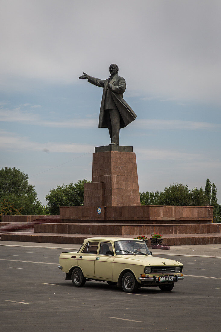 Statue of Lenin in Osh, Kyrgyzstan, Asia