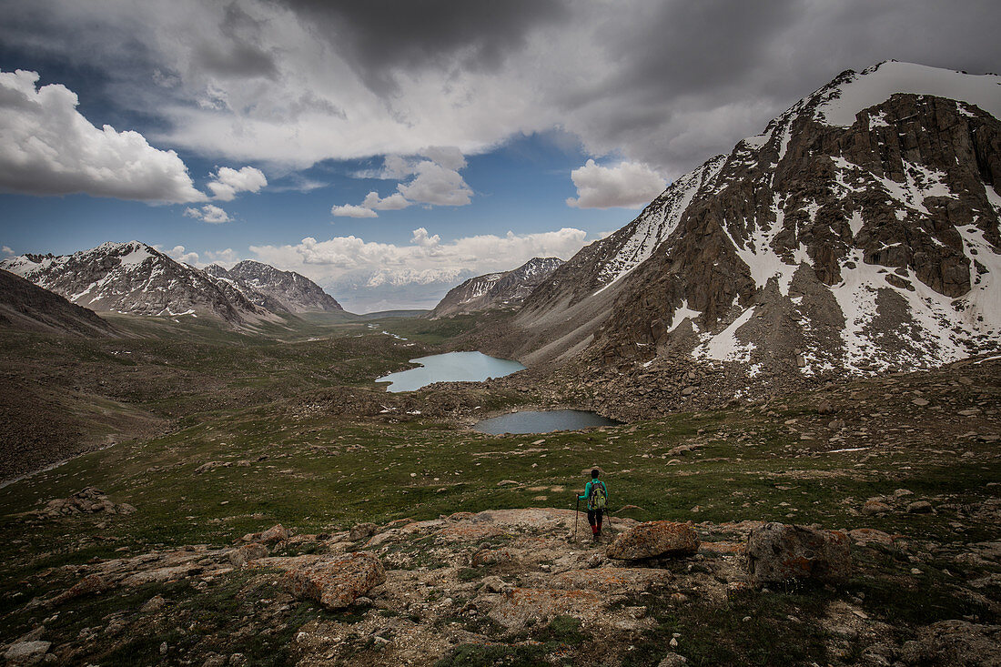 Trekking im Alaigebirge, Kirgistan, Asien