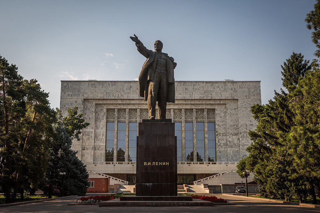Statue of Lenin in Bishkek, Kyrgyzstan, Asia