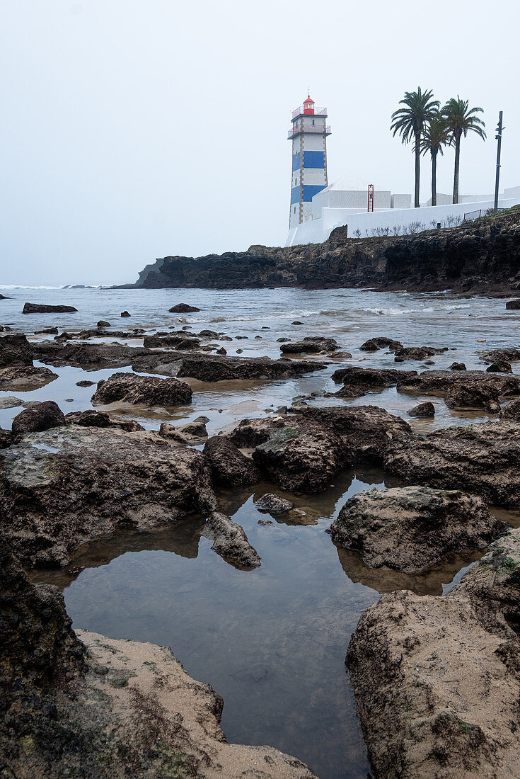 Bay at the lighthouse of Cascais, Portugal
