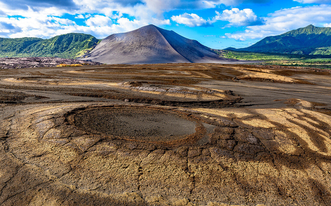 Druckkuppel-Felsformationen, Berg Yasur, Tanna Island, Vanuatu