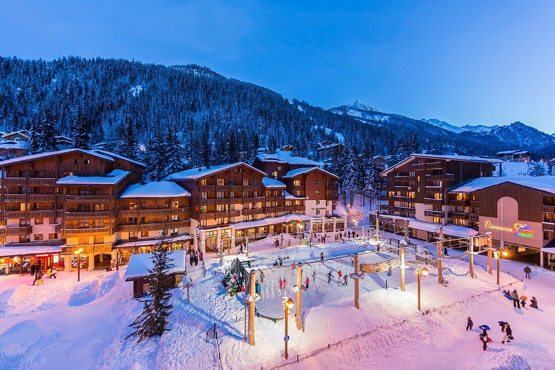 France, Savoie, Maurienne Valley, Modane, Valfrejus ski resort, the ice rink
