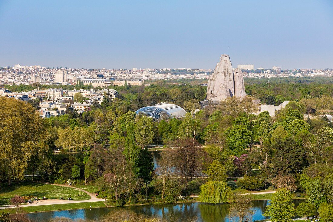 France, Paris, Paris Zoological Park (Zoo de Vincennes ), the rock and the tropical greenhouse