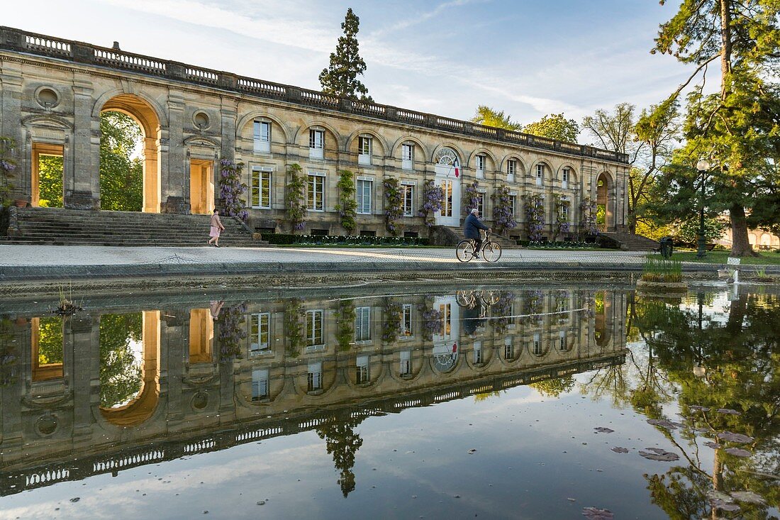 France, Gironde, Bordeaux, area classified World Heritage by UNESCO, Public Garden of 1746 designed by landscape architect Ange Jacques Gabriel, central building built in 1858