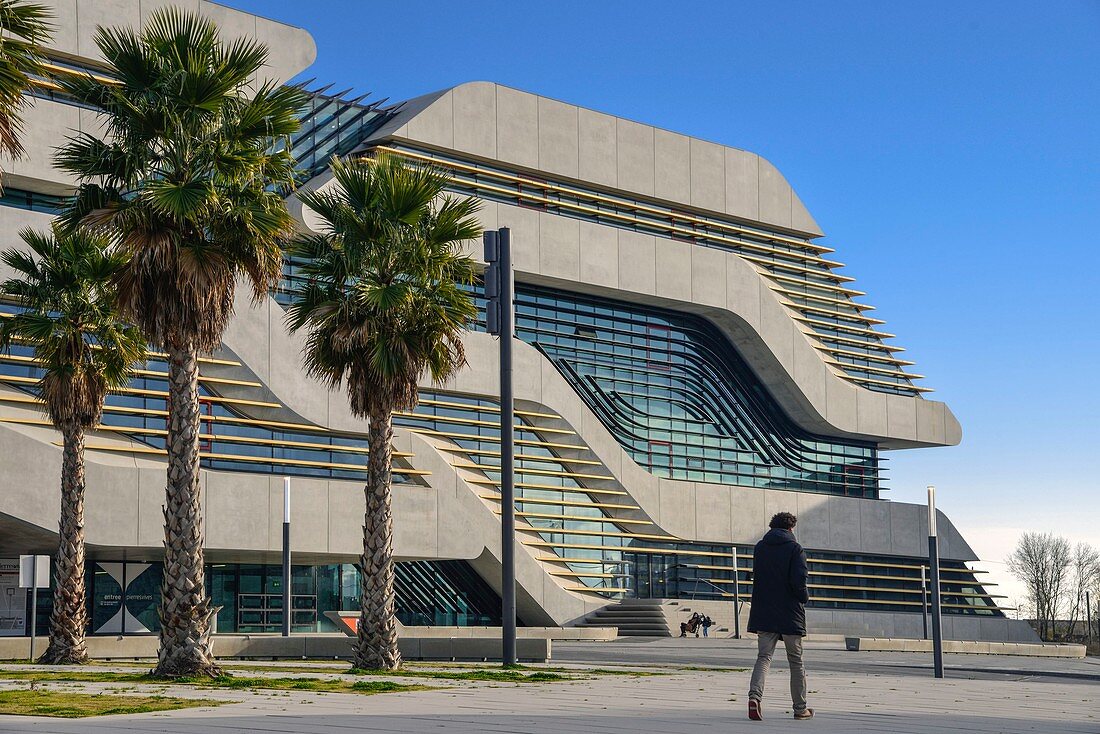 Frankreich, Herault, Montpellier, Mosson-Viertel, Pierresvives, Stadt des Wissens und des Sports für alle, entworfen von der Architektin Zaha Hadid